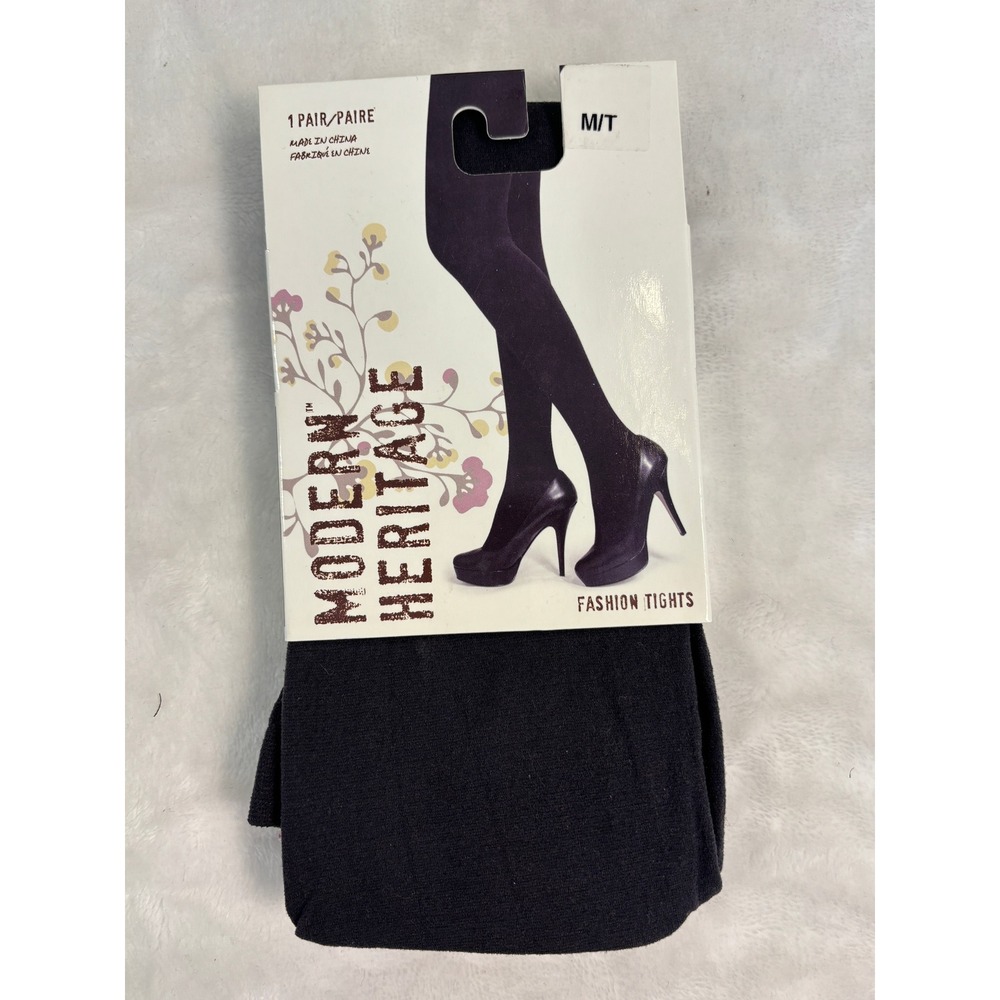 Modern Heritage Fashion Tights Charcoal Anthracite Gray Opaque Size M/T 0358336